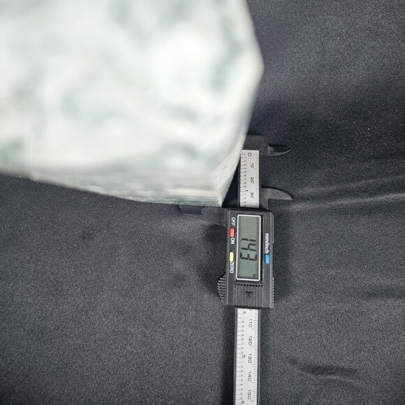 Green Moss Agate Tower With Druzy - Picture 7 of 8